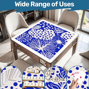 Mahjong Mat matisse print play mat mahjong table mat matisse bauhaus mahjong accessories mahjong gifts games mahjong table cover blue shapes