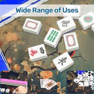 Mahjong Mat green chinoiserie mahjong accessories birds mahjong gift ideas mahjong table mat american mahjong set square mahjong table cloth image 7