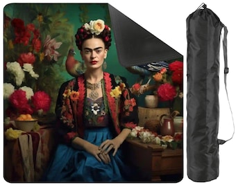 Mahjong Mat Frida Khalo print gifts play mat mahjong table mat mahjong accessories dark botanical flowers mahjong table cloth dark academia
