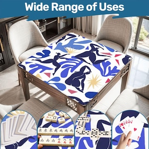 Mahjong Mat matisse print play mat mahjong table mat matisse bauhaus mahjong accessories mahjong gifts games mahjong table cover blue women