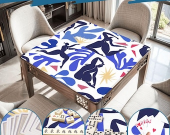 Mahjong Mat matisse print play mat mahjong table mat matisse bauhaus mahjong accessories mahjong gifts games mahjong table cover blue women