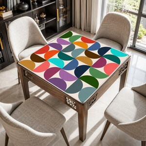 Mahjong Mat mid century modern mahjong accessories colorful mcm mahjong gift ideas mahjong table mat american mahjong set square mah jong immagine 14