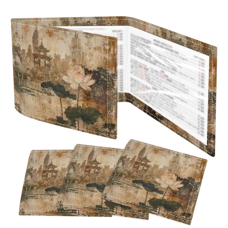 Mahjongmatte Chinoiserien Lotus asiatischer Pagodengarten mahjong linienfinder mahjong kartenhülle mahjong tasche mahjong zubehör Bild 16