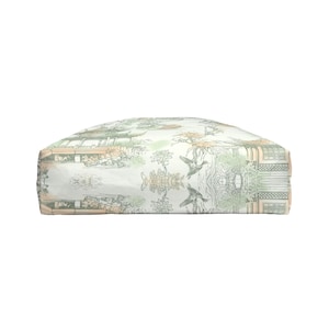 Green chinoiserie lotus weekender bag large mahjong bag mahjong storage mahjong tote bag travel mahj bag pagodas, butterflies asian garden image 13