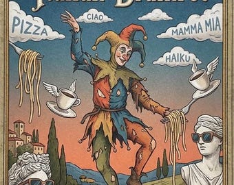 Włoski e-book z poezją Brainrot w formacie PDF | Haiku inspirowane Trallalero Trallalą | Zabawny, surrealistyczny prezent w postaci mema | Natychmiastowe pobranie cyfrowe