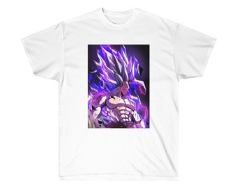 Camiseta Gohan Bestia - Camiseta de anime de la transformación final - Camiseta gráfica de película de superhéroes - Estilo urbano estético de ojos rojos y cabello blanco