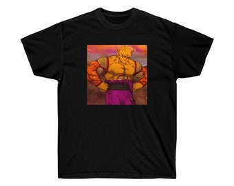 Camiseta naranja de Piccolo - Camiseta de transformación de superhéroe de Dragon Ball Super - Camiseta con gráfico de Namekiano gigante - Estilo urbano con la estética definitiva de Piccolo