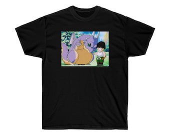 Camiseta adorable de Gohan chibi - Camiseta de Gohan bebé y dragón - Camiseta con estética anime kawaii - Regalo manga original - Pequeño saiyajin