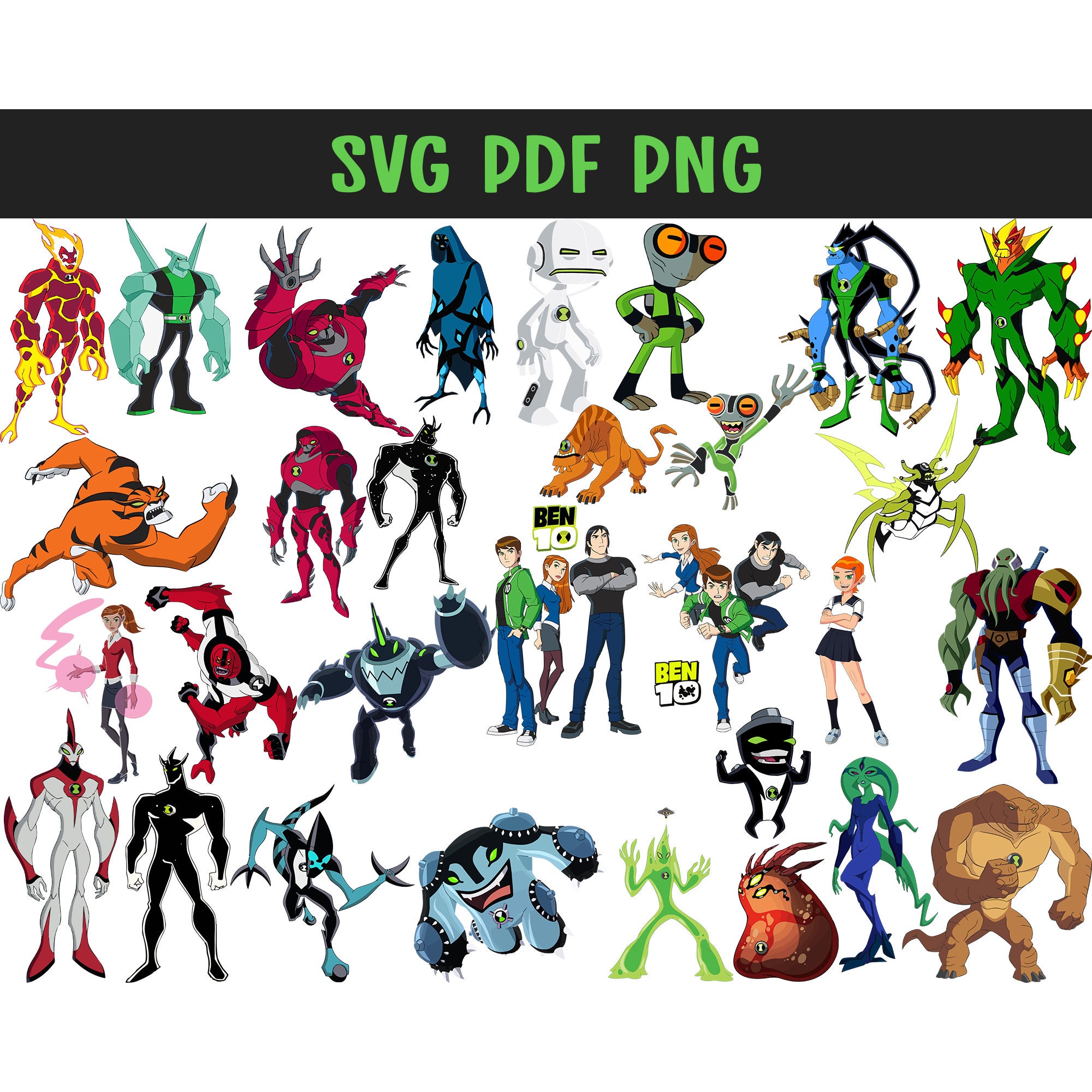 Ben 10 alien PNG ben 10 Png alienígenas dibujos animados png Archivo para  Cricut, Para ben 10, clipart, Cut File, Png