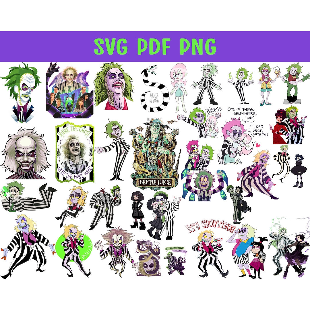 Beetlejuice Svg Bundle Halloween Svg Spooky Svg Digital - Etsy Australia
