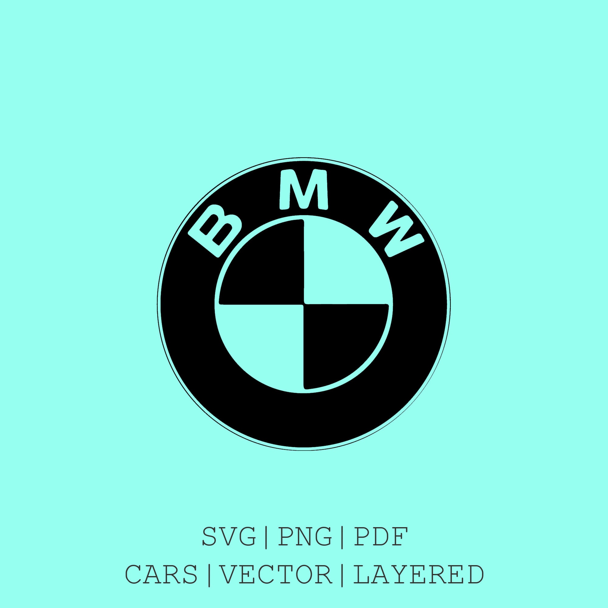 BMW Logo Decal, bmw Decor, bmw symbol, bmw Sticker, bmw Decal cfb 107
