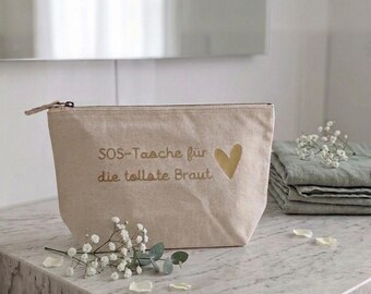 SOS bag for the most amazing bride – bridal emergency bag – bachelorette party gift – bridal gift idea – cosmetic bag as a wedding day gift