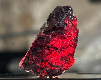 Big Red Garnet Rough, Pendant Size Garnet Rough, Rough For Making Jewellery, Gift For Her, Transparent Garnet Rough, Size 25x15mm.