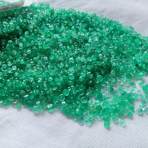20 Pcs Emerald Beads, Zambian Emerald Faceted Beads, Emerald Faceted Loose Beads, Natural Emerald Beads.