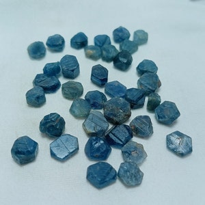 10 Pieces Blue Sapphire Rough, September Birthstone Natural Blue Sapphire Raw, Sapphire Crystal , Semi-Precious Blue Sapphire Raw.