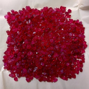 20 Pices Ruby Rough Uncut Shape Certified Ruby Loose Gemstone, Raw Size 2 to 5mm , High Grade, 20 Pcs Lot Price.