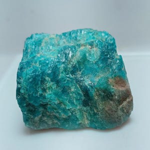 Turquesa en bruto rara, piedra turquesa cruda, turquesa azul en bruto, turquesa en bruto para joyería, tamaño 29 x 29 mm.