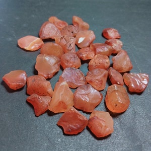 20 Pices Carnelian Rough Stone, Raw Carnelian Crystal, Orange Carnelian Rough.