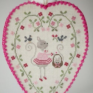 Cat Heart Tralala Cross Stitch Diagram PDF