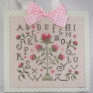 ABC with Roses Tralala Cross Stitch Diagram PDF