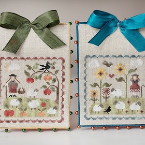 Schapen door de maanden heen - september / oktober Tralala Cross Stitch Diagram PDF