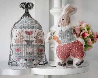 Tralala Rabbit Ornaments Cross Stitch Chart PDF