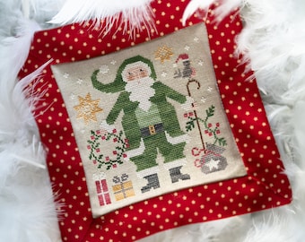 Green Santa Tralala Cross Stitch Diagram PDF