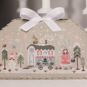 Caravan in winter Tralala Cross Stitch Diagram PDF