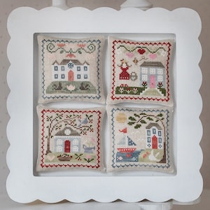 Houses through the Seasons 2 Tralala Cross Stitch Diagram PDF