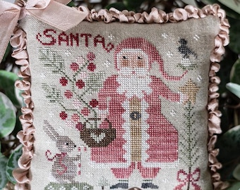 Pink Santa Claus Tralala Cross Stitch Chart PDF