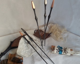 Hand forged witch&#39;s needle, Ritual needle, Altar instrument, Candle scribe, Wand