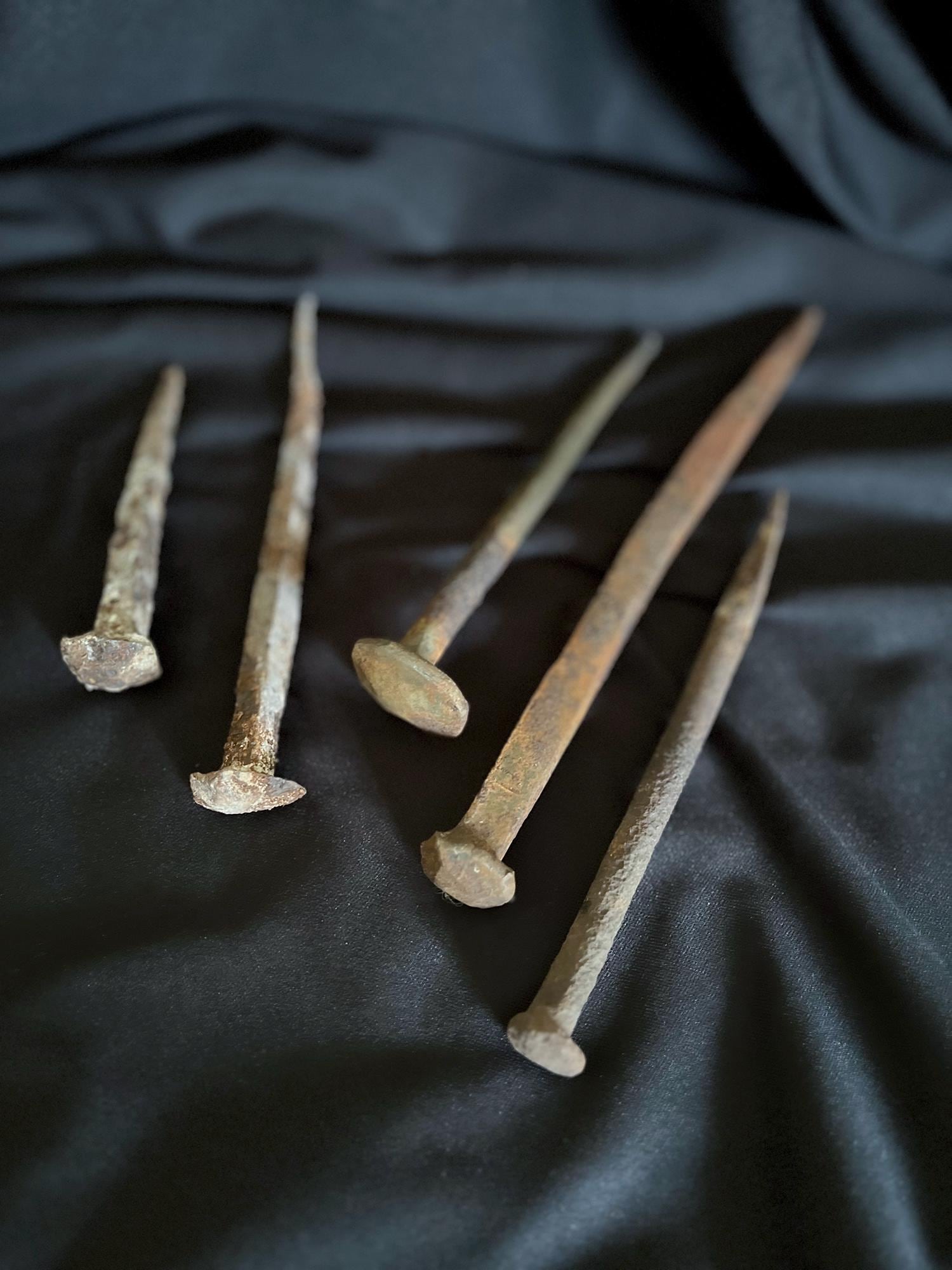 Ritual nail, Antique Nail, Real magical nail, Hand forged witch nail, coffin nails, Graveyard Nail
