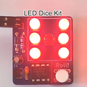 Learn Soldering LED Dice Electronic Project Kit - gift for beginners, hobbyists and students