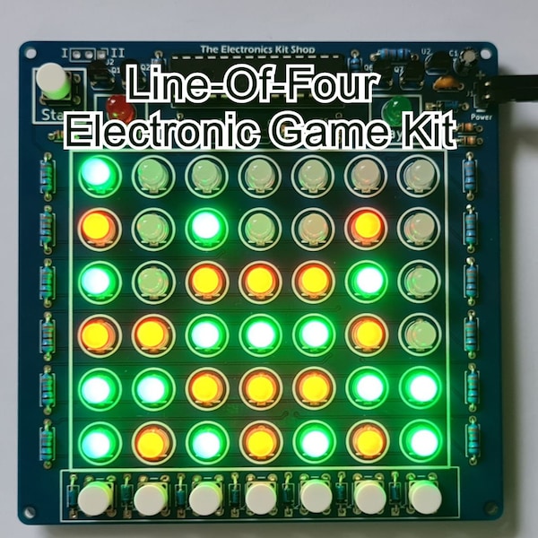 Line-Of-Four Game Electronic Kit - a very unique top quality project for electronics hobbyists