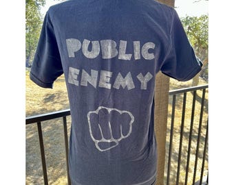 Vintage 90s Public Enemy Graphic Tee - Etsy
