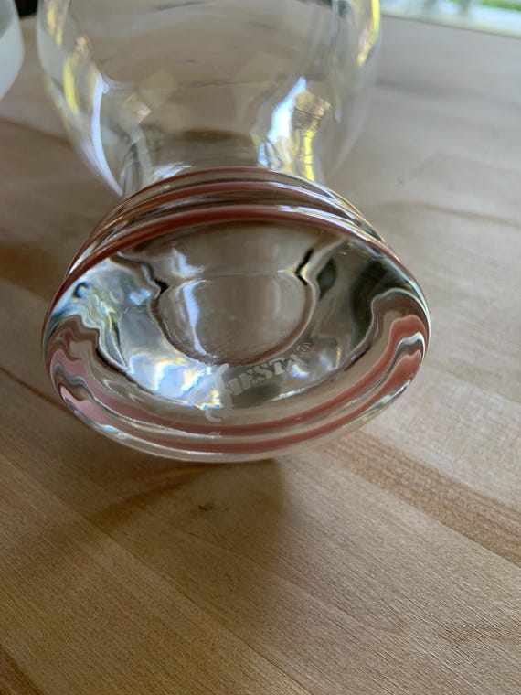 Vintage Fiesta Glasses With Pink Rings Set 0f 8 - Etsy