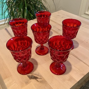 Beautiful Vintage Noritake Ruby Wine Glasses Set of 6