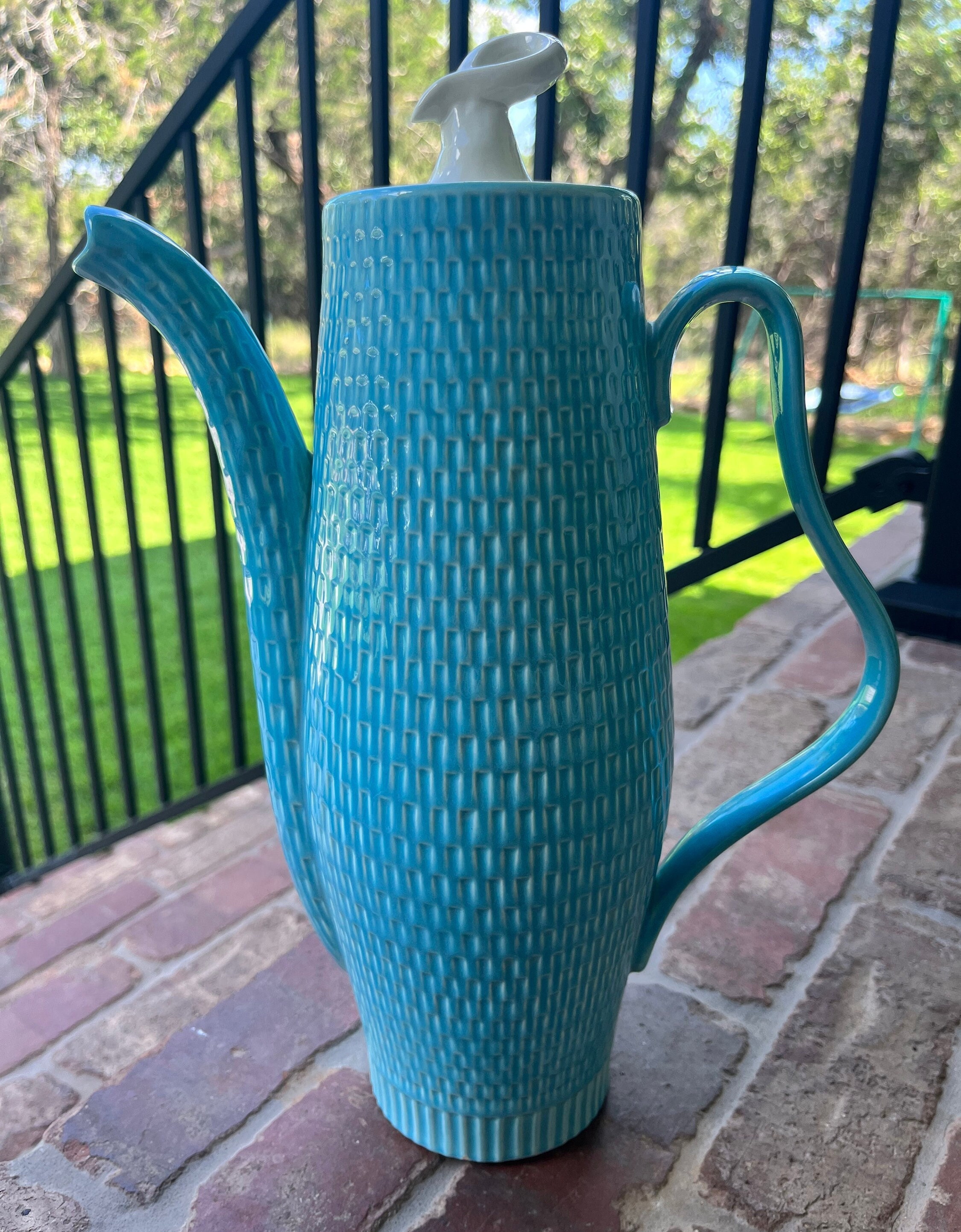 Red Wing Pottery Anniversary Driftwood Coffee Pot Vintage Etsy