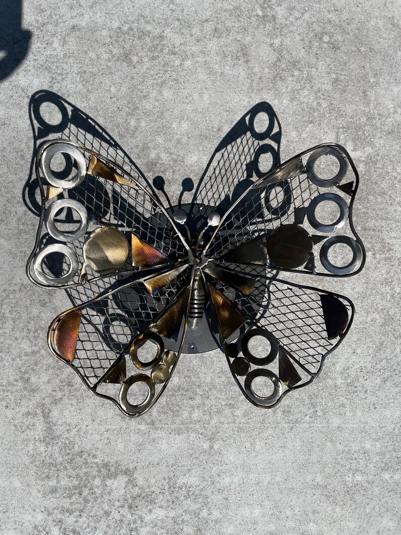 Scrap Metal Butterfly Wall Art Etsy