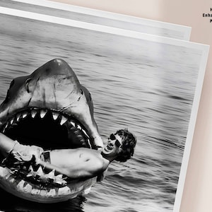 Jaws Movie Poster Digital Download Shark Prop BTS Photo Horror Movie