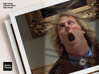 Poster Film Dumb And Dumber Su Tela Per Bagno - Divertente Stampa In Bianco E Nero, 30,5x40,6 Cm, Senza Cornice