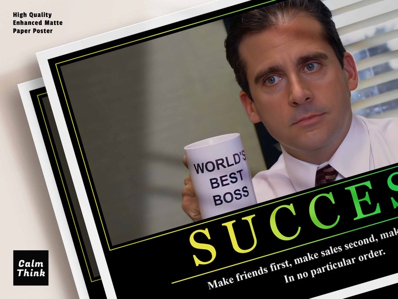 Office Motivational Poster Michael Scott Success Motivational Posters