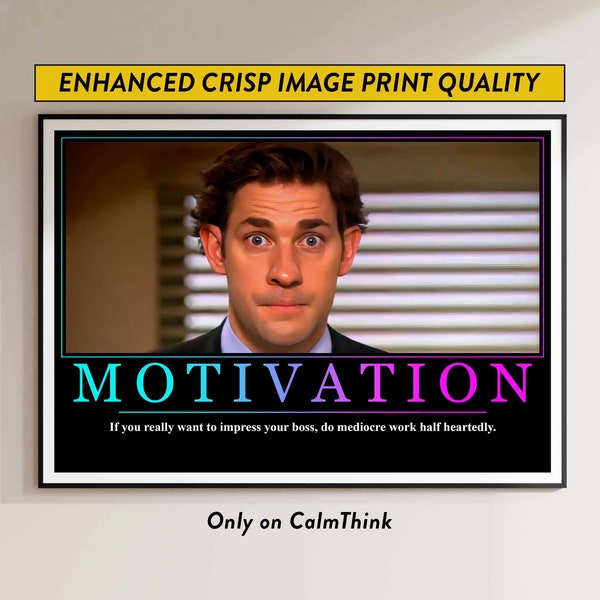 Jim Halpert Motivation Poster Funny Gift Idea The Office Gifts Movie Poster Prints Wall Decor Art Gift For Her For Him New Job Gift Ideas