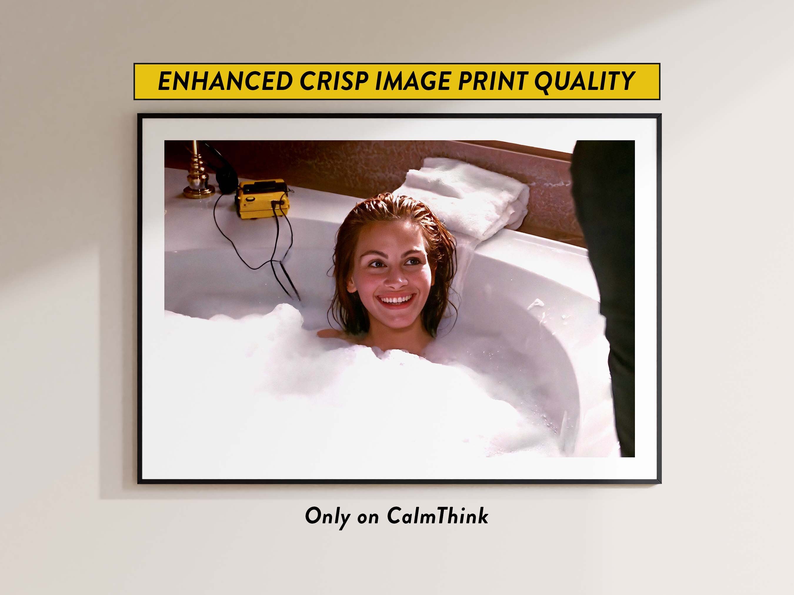 Pretty woman movie poster bathtub deal scene bathroom wall art and