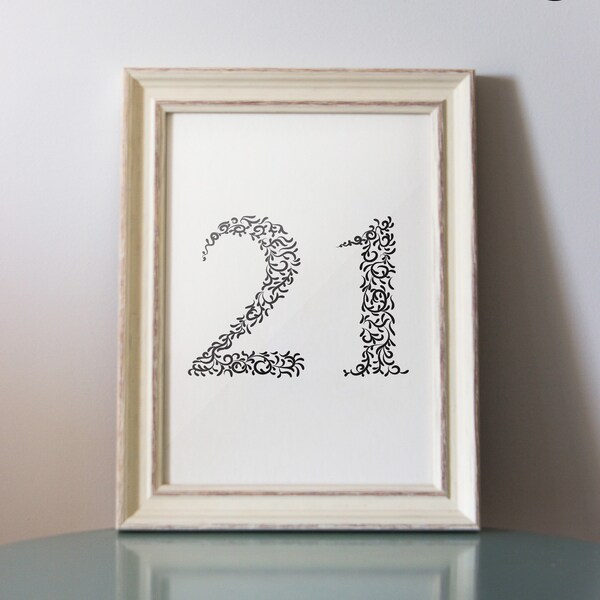 Fancy Number - Etsy