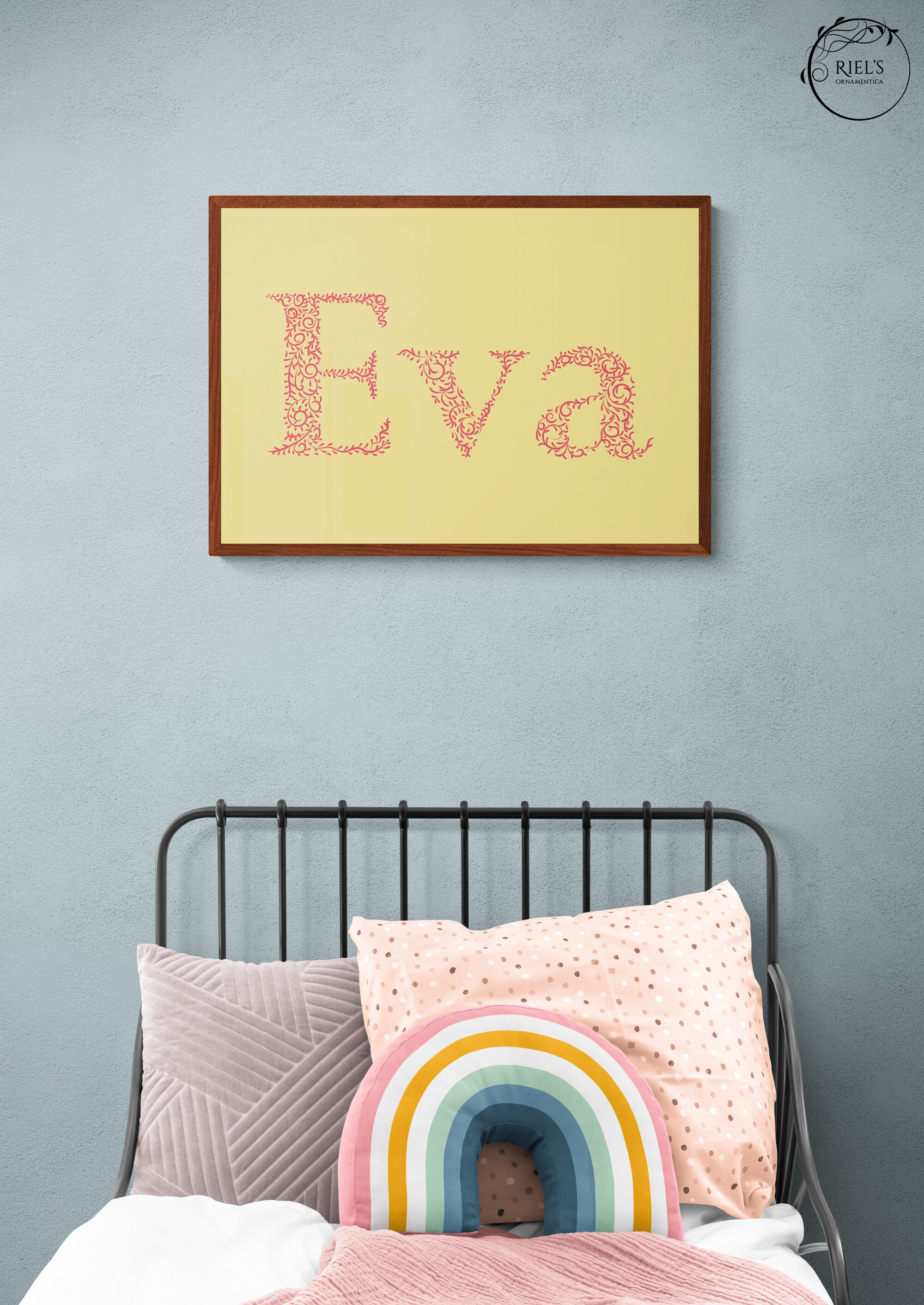 Evaprintable Name Wall Art, Kid's Room Decor, Children's Name Wall Art
