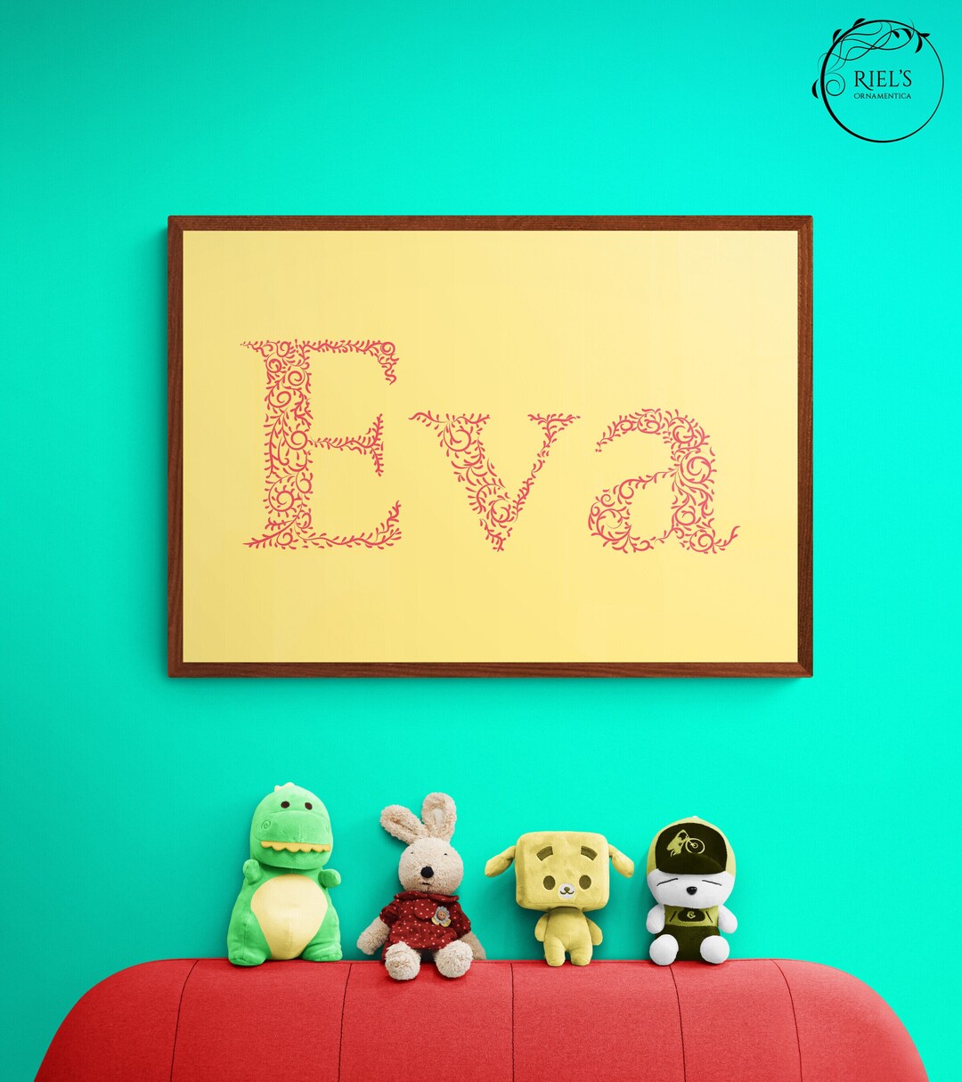 Evaprintable Name Wall Art, Kid's Room Decor, Children's Name Wall Art