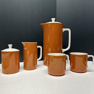 Harmony House Tierra Ironstone 7-delad kaffekanna med grädde, socker, salt och peppar