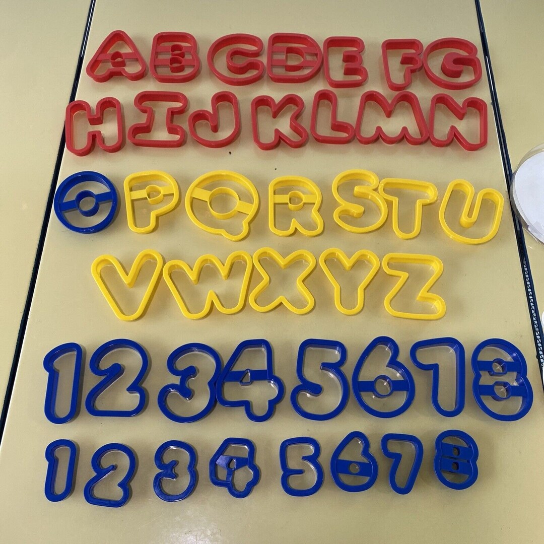 Wilton Cookie Cutter Set Letters and Numbers Cookie Dough Play-doh 50 ...