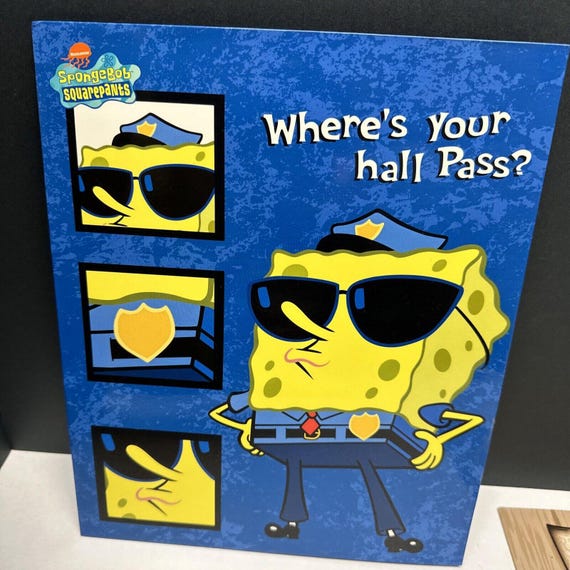 Spongebob Squarepants Vintage 2003 Two Pocket Folders - Set of 3